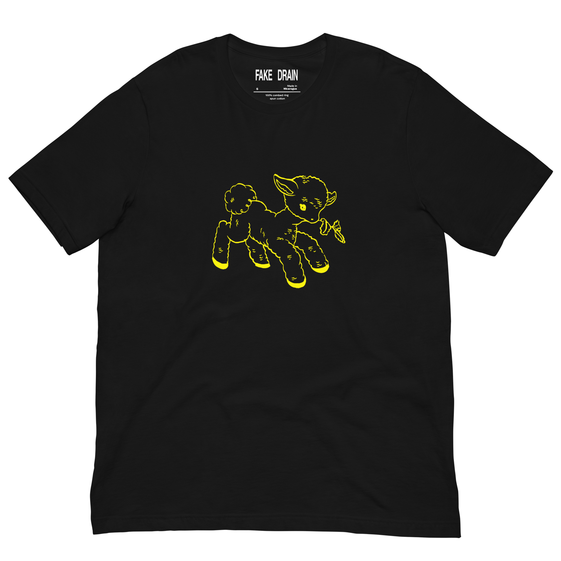 Front view of Yung Lean Poison Ivy black t-shirt